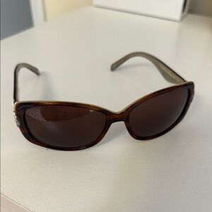 Brighton A Scroll In The Park Brown Tortoise Shell Silver Scrollwork Sunglasses